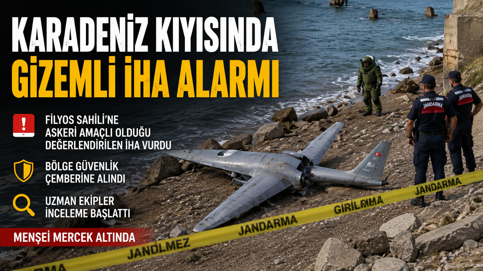 Karadeniz Kıyısında Gizemli İHA Alarmı