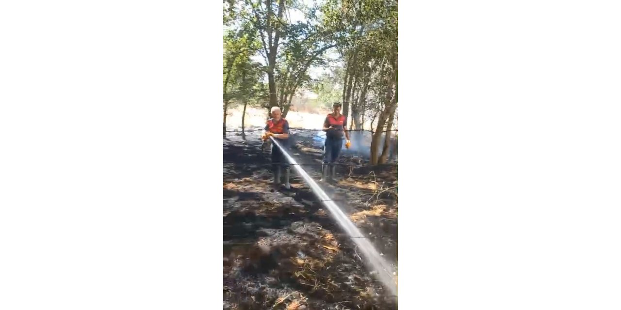 Elazığ’da örtü yangını
