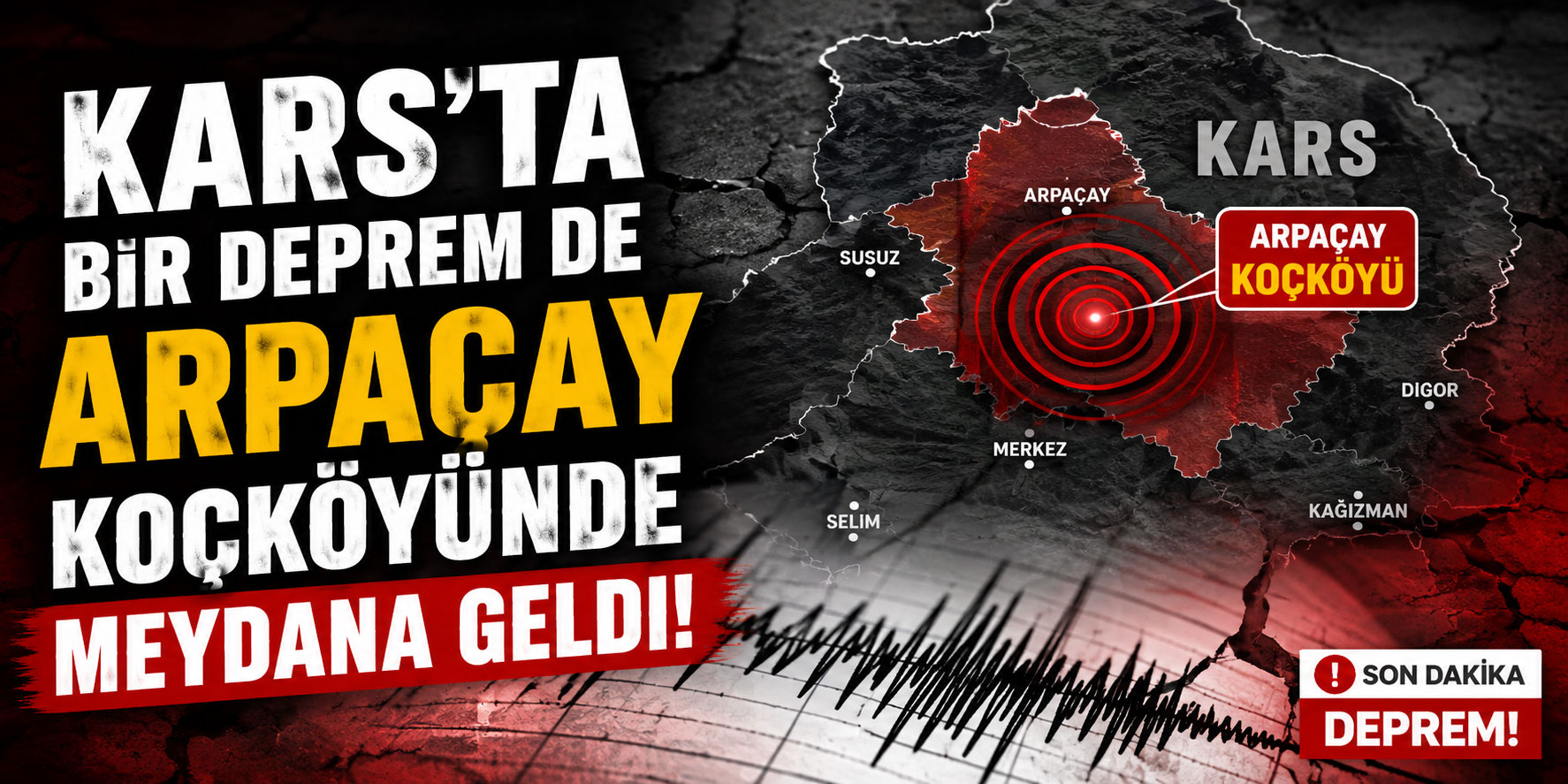 Kars'ta bir deprem de Arpaçay’da meydana geldi