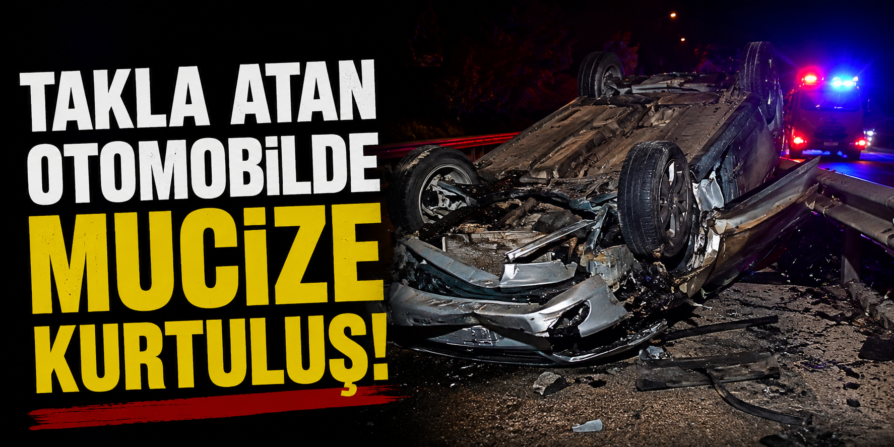 Takla Atan Otomobilde Mucize Kurtuluş