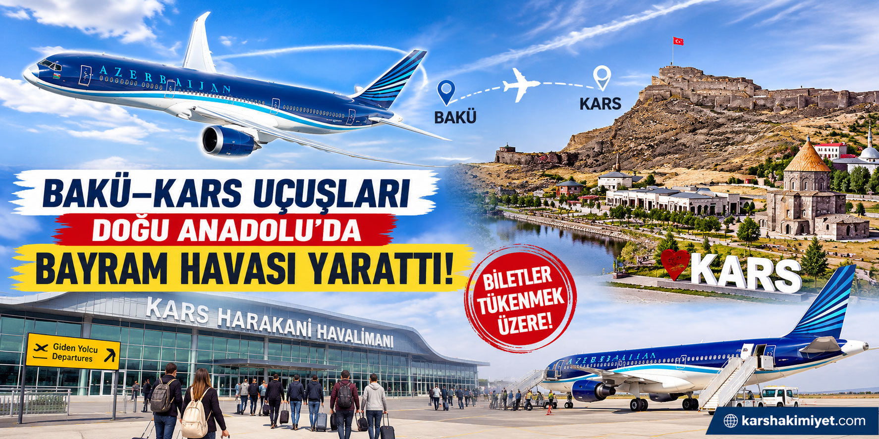 Bakü-Kars Uçuşları Doğu Anadolu'da Bayram Havası Yarattı: Biletler Tükenmek Üzere!