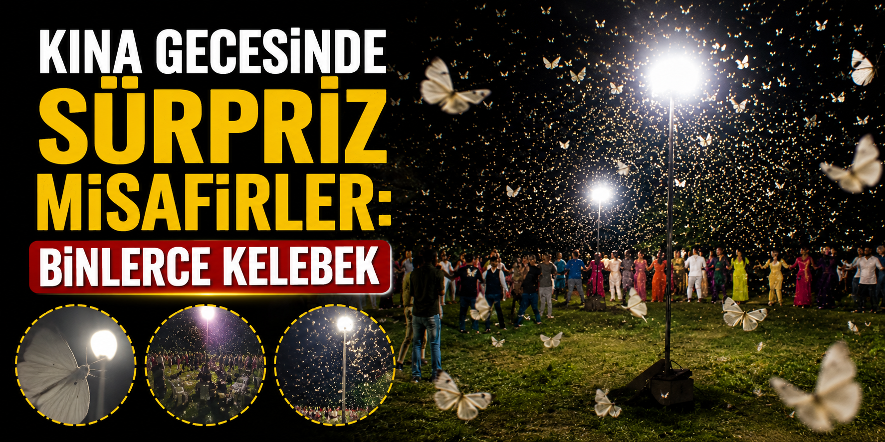Kına Gecesinde Sürpriz Misafirler: Binlerce Kelebek