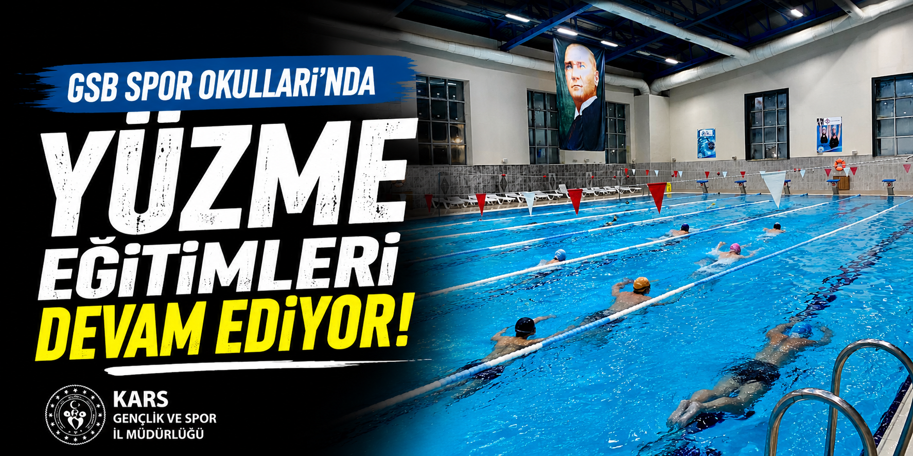 GSB Spor Okulları'nda Yüzme Eğitimleri Aralıksız Sürüyor