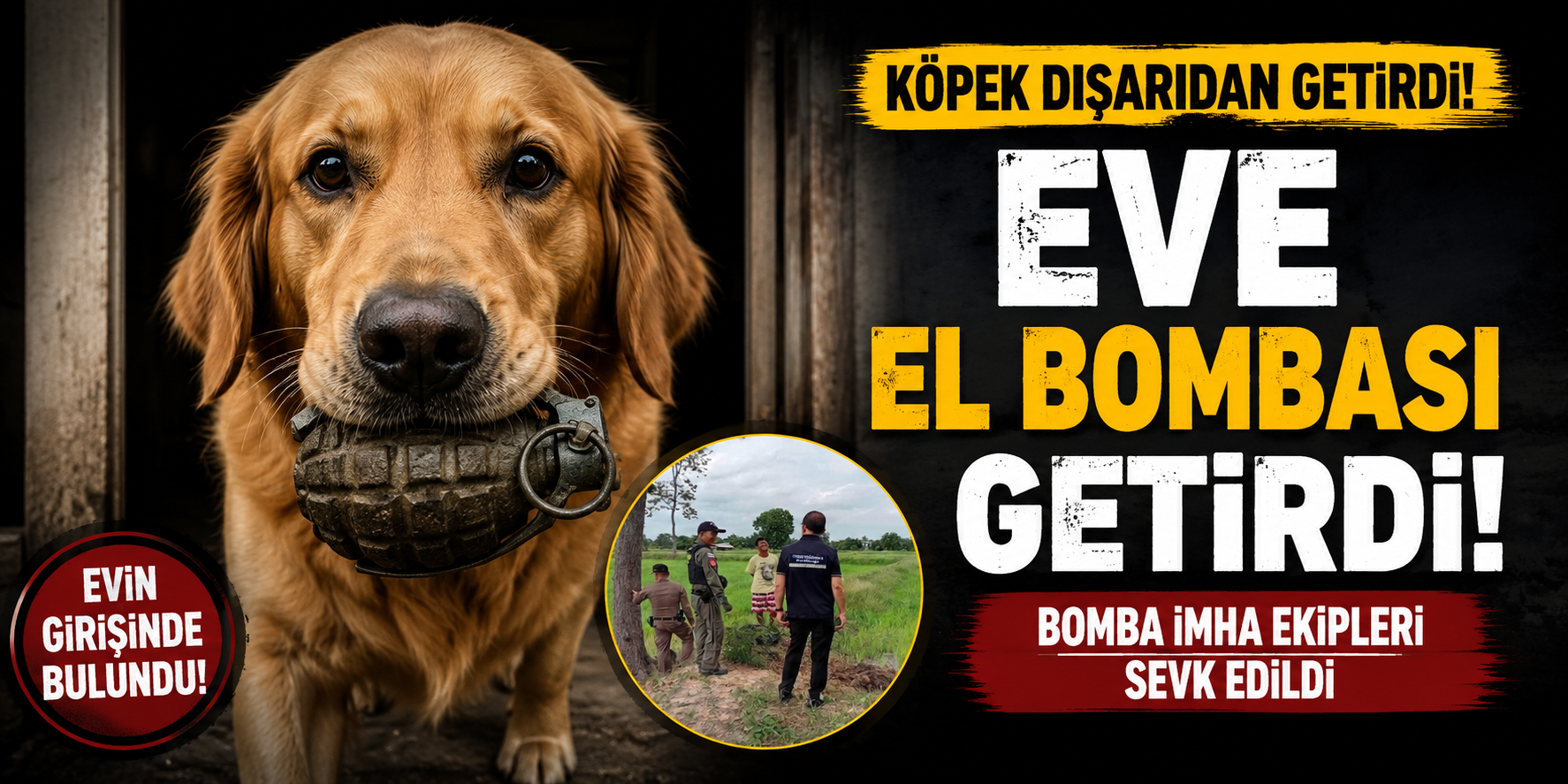 Köpeğin Eve Taşıdığı El Bombası Paniğe Neden Oldu