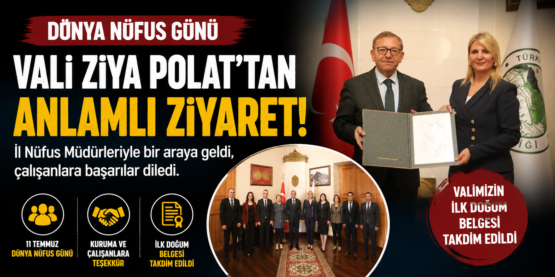 Vali Ziya Polat'tan Dünya Nüfus Günü Ziyareti
