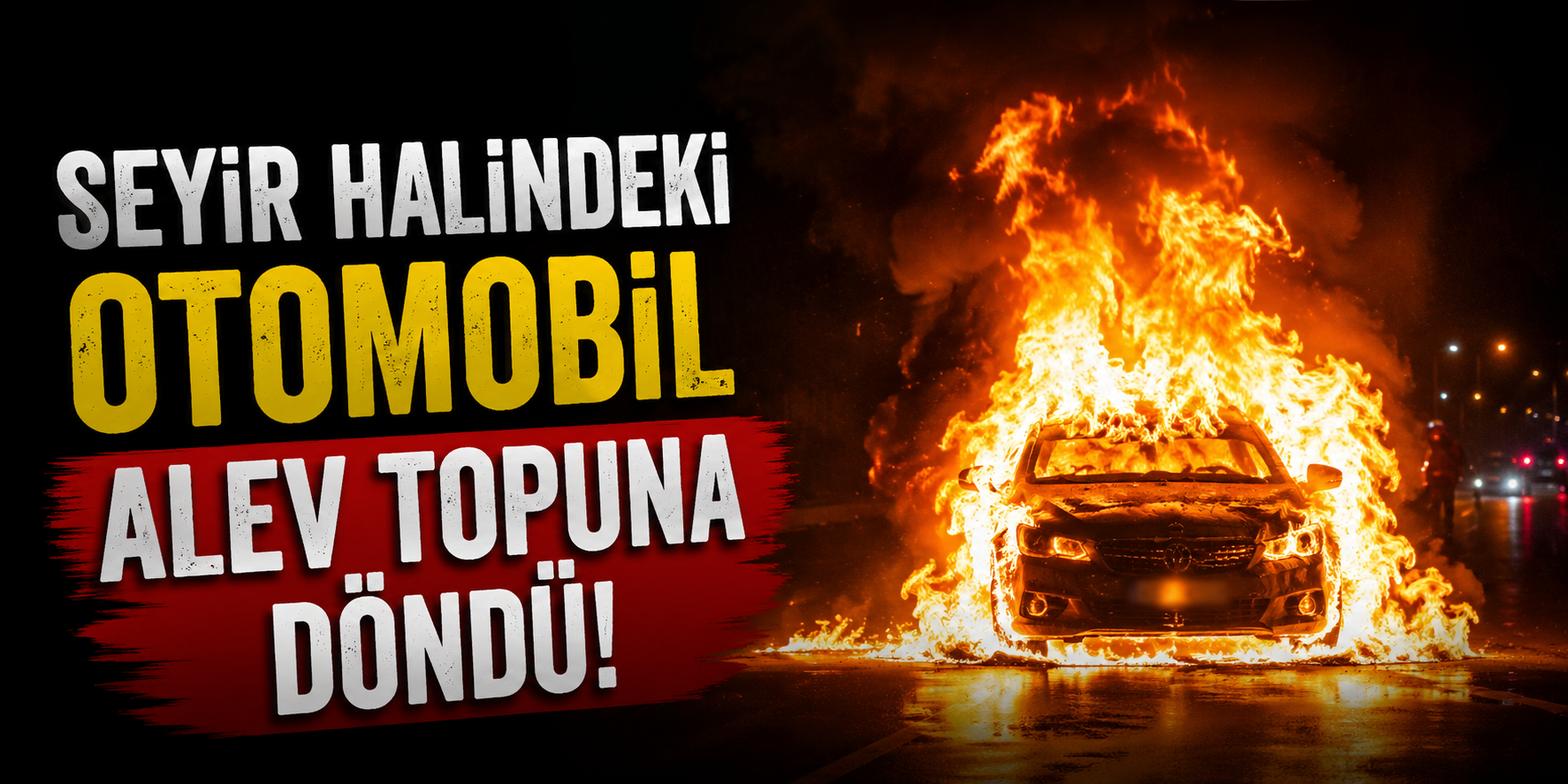 Seyir Halindeki Otomobil Alev Topuna Döndü