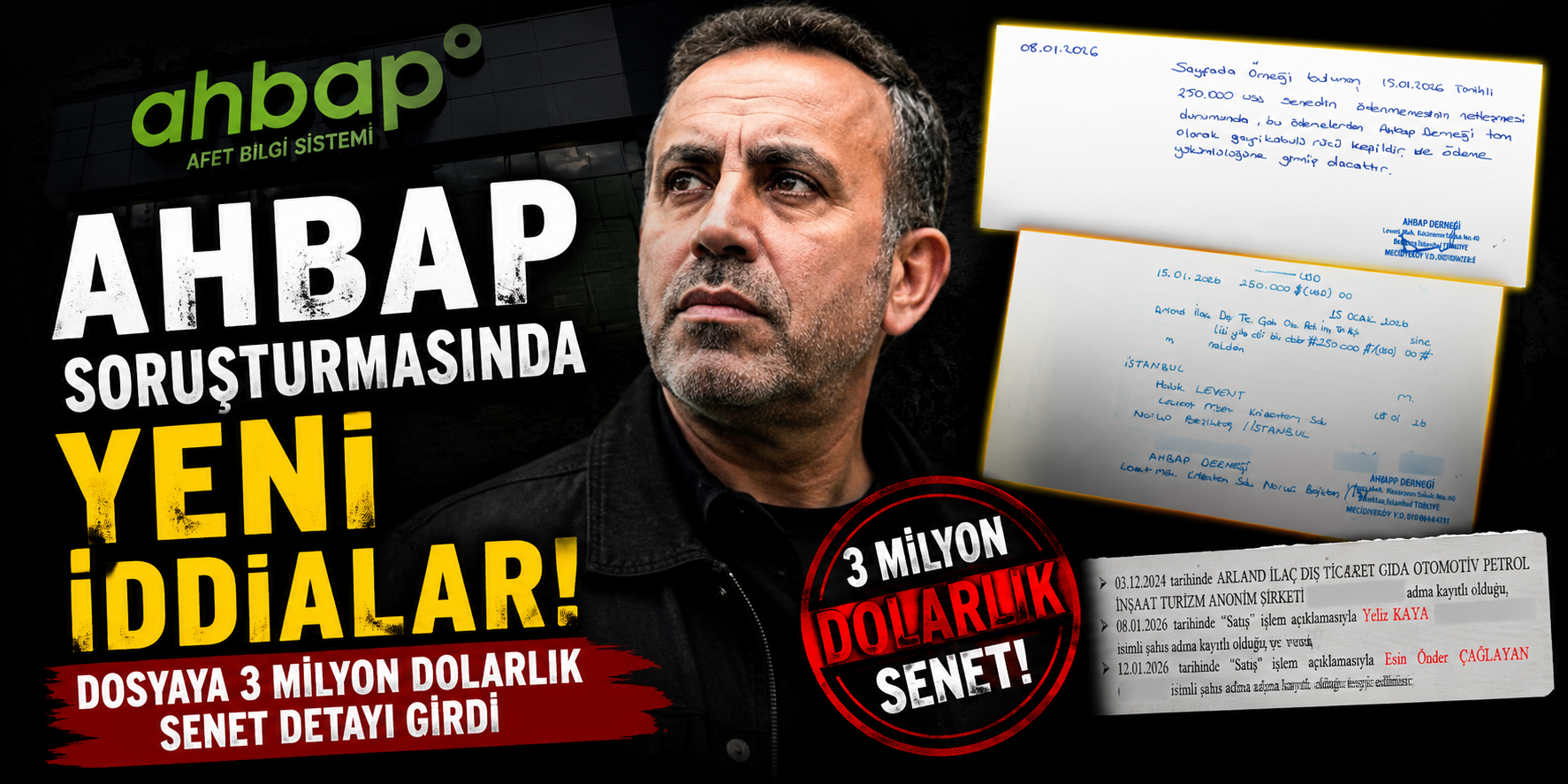 Ahbap soruşturmasında yeni iddialar: Dosyaya 3 milyon dolarlık senet detayı girdi