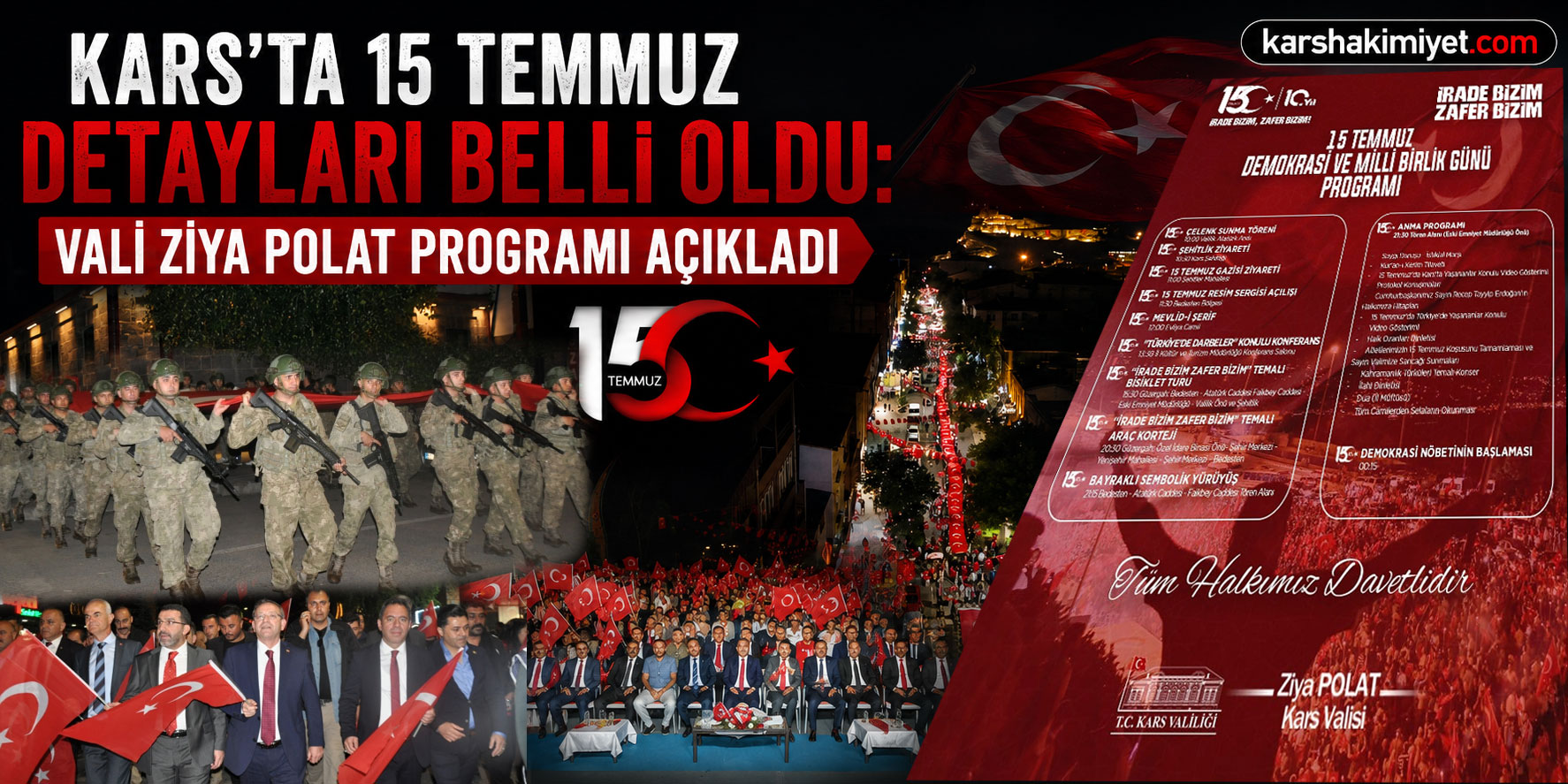 Kars'ta 15 Temmuz Detayları Belli Oldu: Vali Ziya Polat Programı Açıkladı
