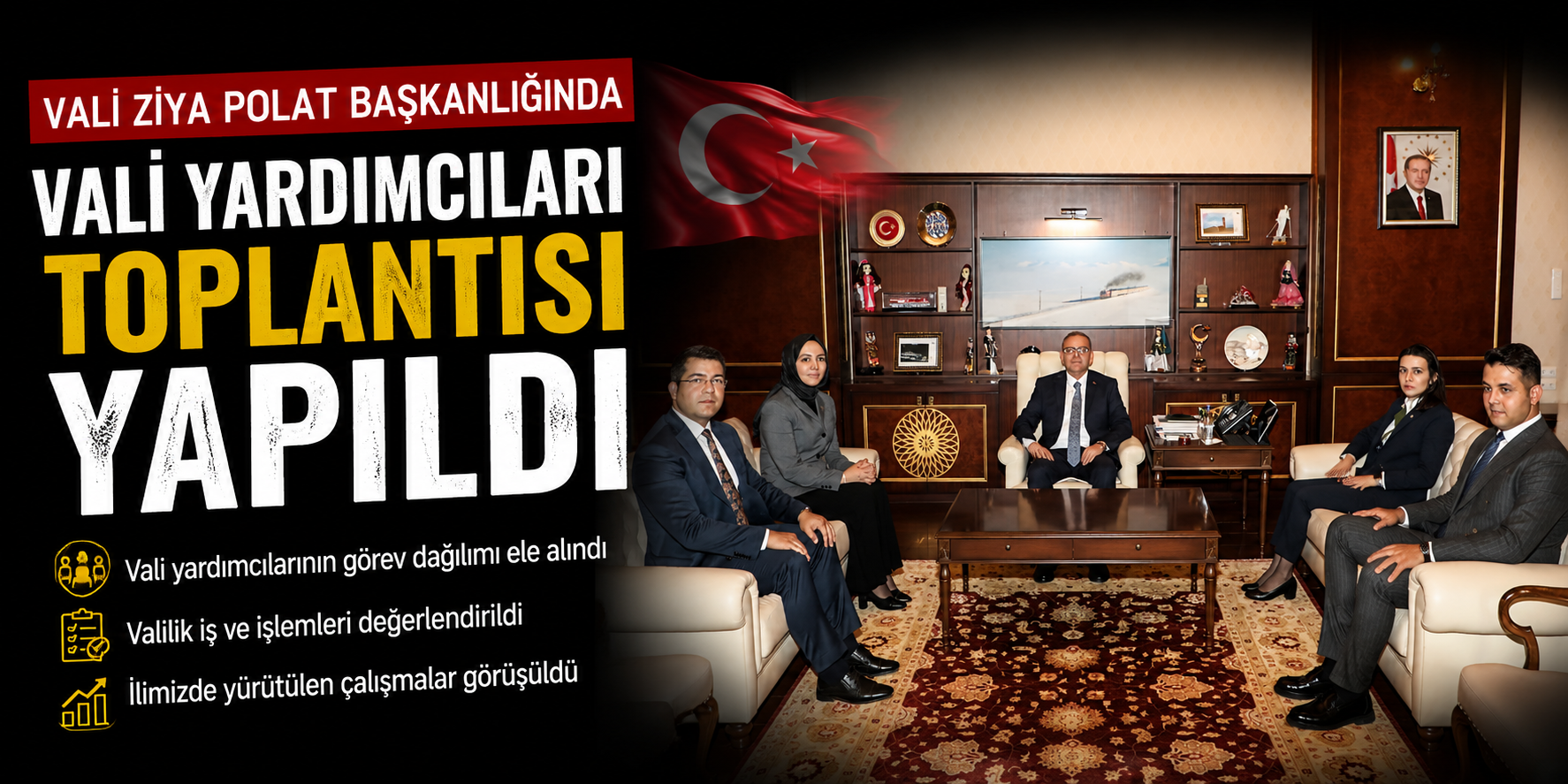 Vali Ziya Polat Başkanlığında Vali Yardımcıları Toplantısı Yapıldı