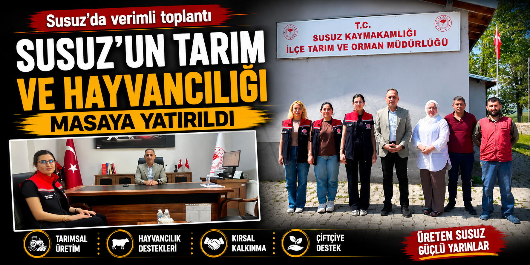 Susuz'da Tarım ve Hayvancılık Çalışmaları Değerlendirildi