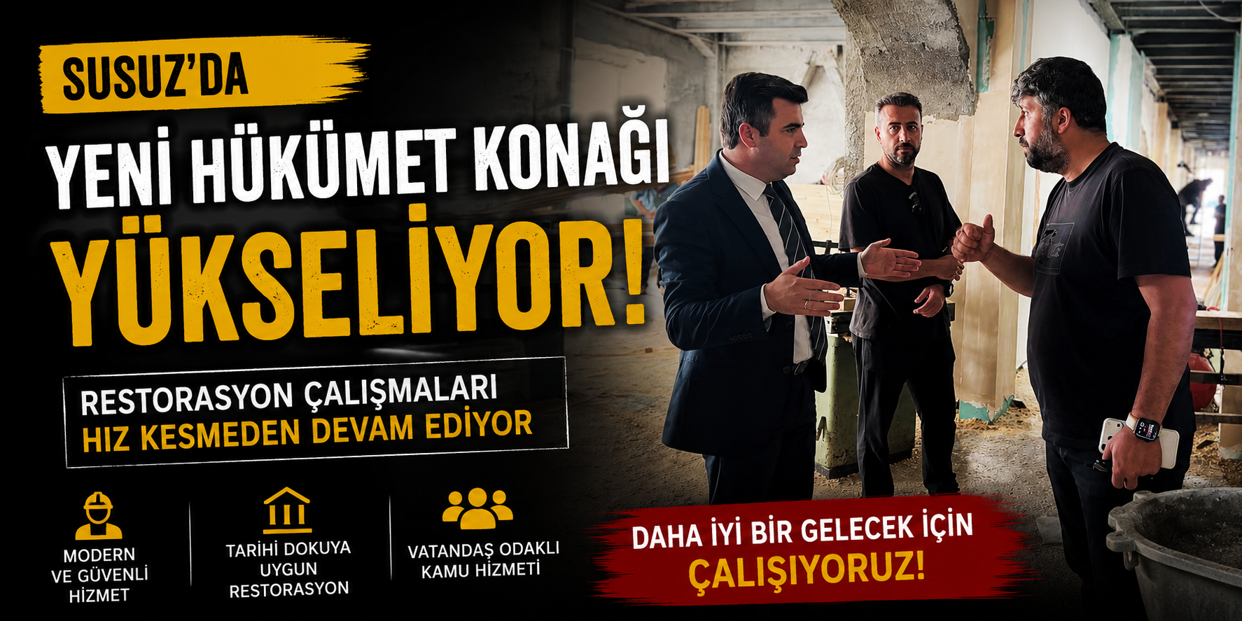 Susuz'da Yeni Hükümet Konağı İçin Çalışmalar Hız Kesmeden Sürüyor