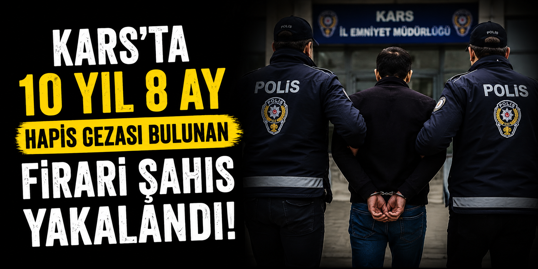 Kars'ta 10 Yıl 8 Ay Hapis Cezası Bulunan Şahıs Yakalandı