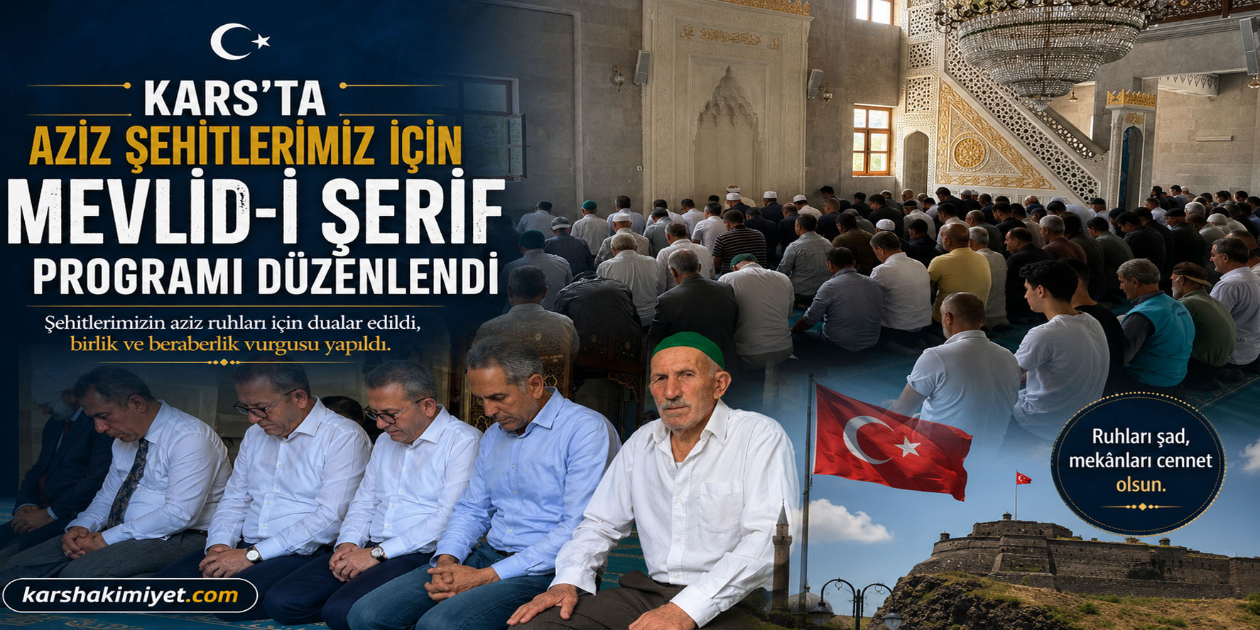 Kars’ta Aziz Şehitlerimiz İçin Mevlid-İ Şerif Programı Düzenlendi