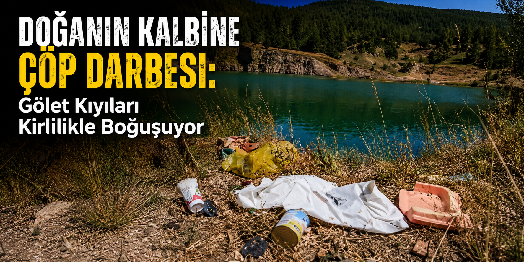 Doğanın Kalbine Çöp Darbesi: Gölet Kıyıları Kirlilikle Boğuşuyor