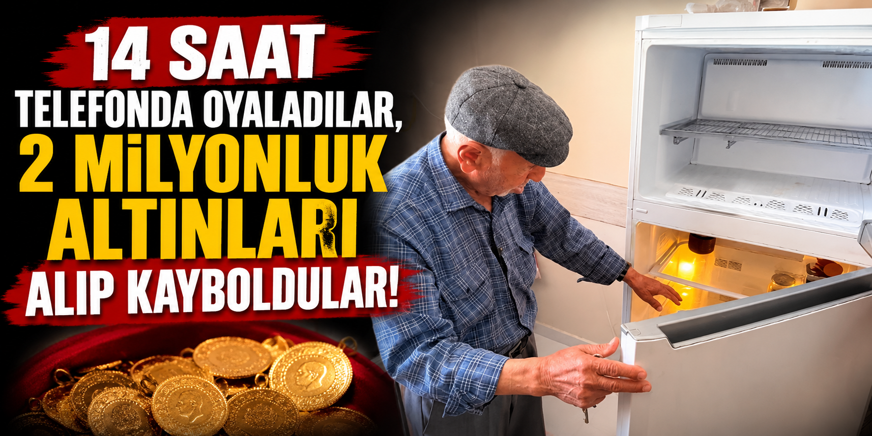 14 Saat Telefonda Oyaladılar, 2 Milyonluk Altınları Alıp Kayboldular