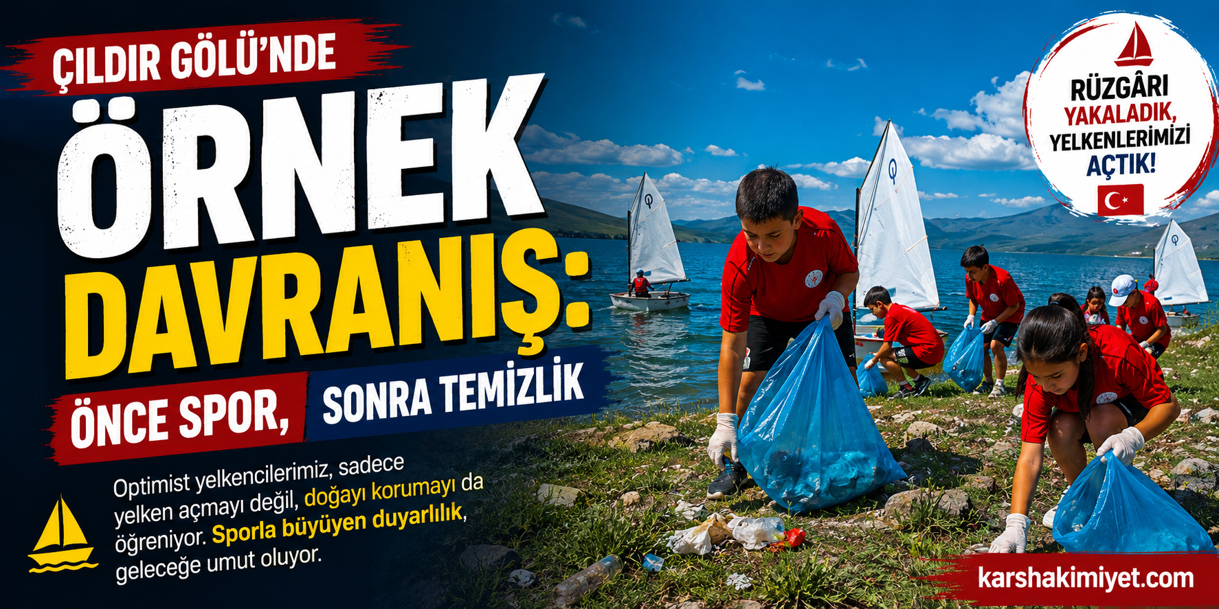 Çıldır Gölü'nde Örnek Davranış: Önce Spor, Sonra Temizlik