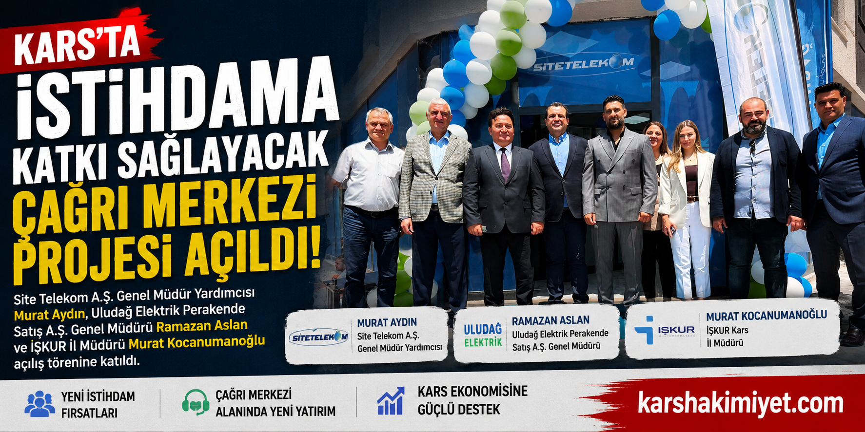 Kars'ta İstihdama Katkı Sağlayacak Çağrı Merkezi Projesi Açıldı