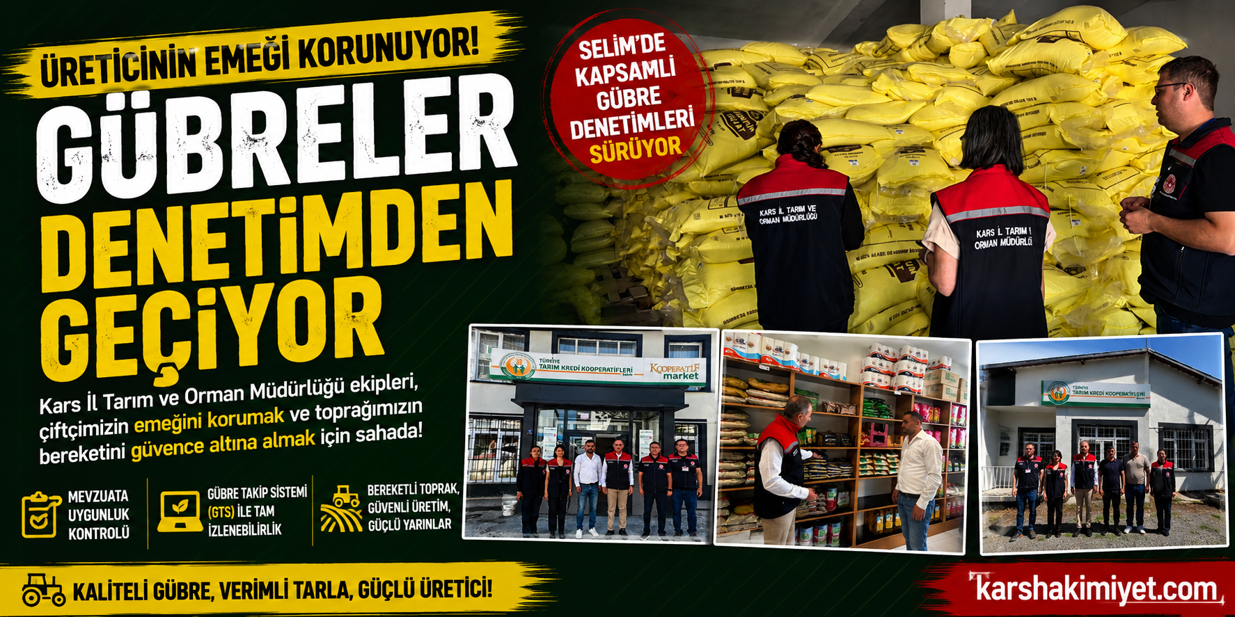 Üreticinin Emeği Korunuyor: Gübreler Denetimden Geçiyor