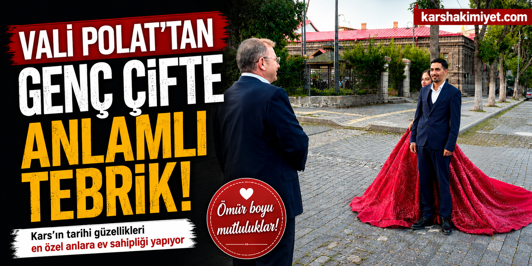 Vali Polat'tan Genç Çifte Anlamlı Tebrik