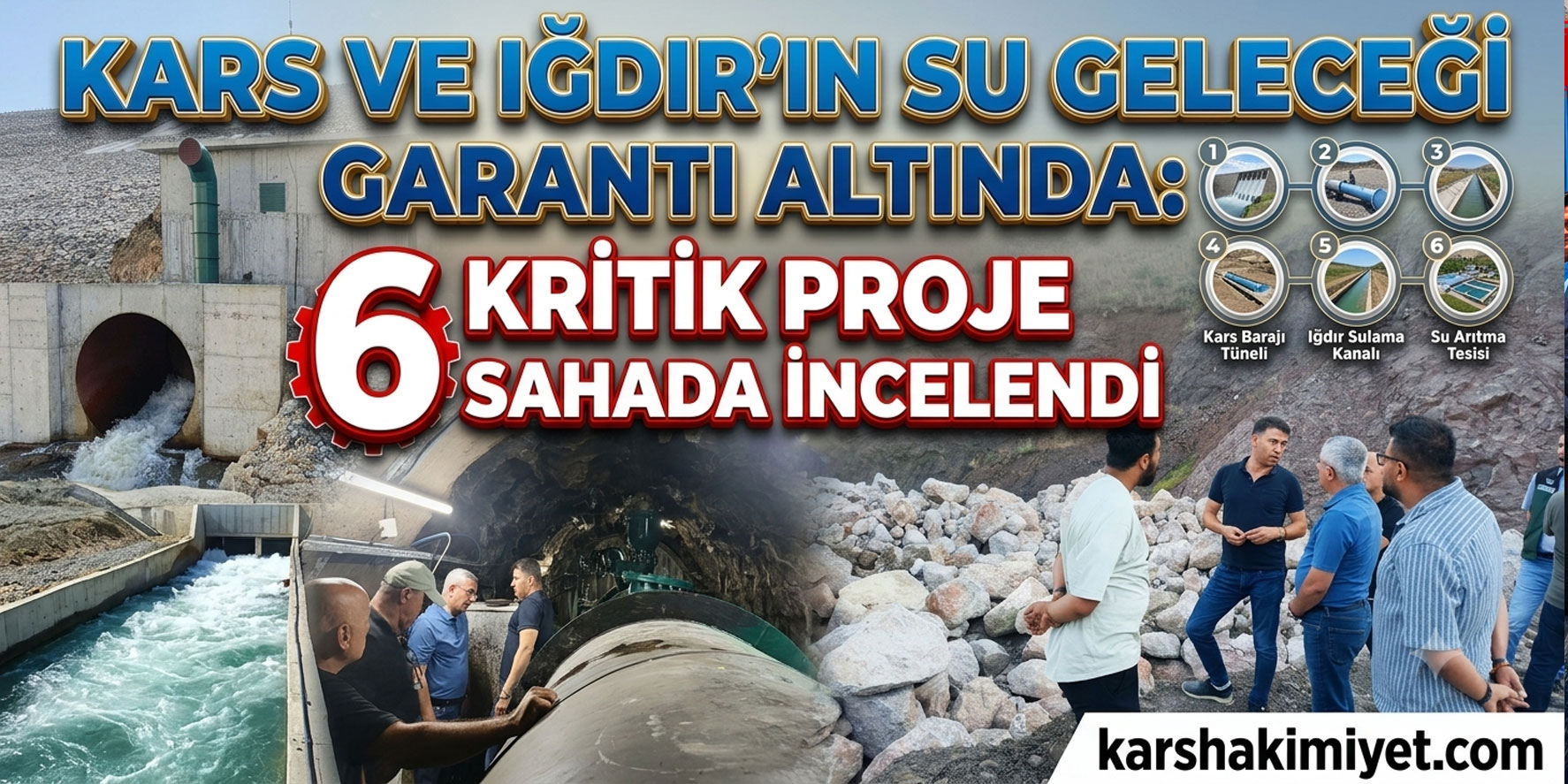 Kars ve Iğdır'ın Su Geleceği Garanti Altında: 6 Kritik Proje Sahada İncelendi