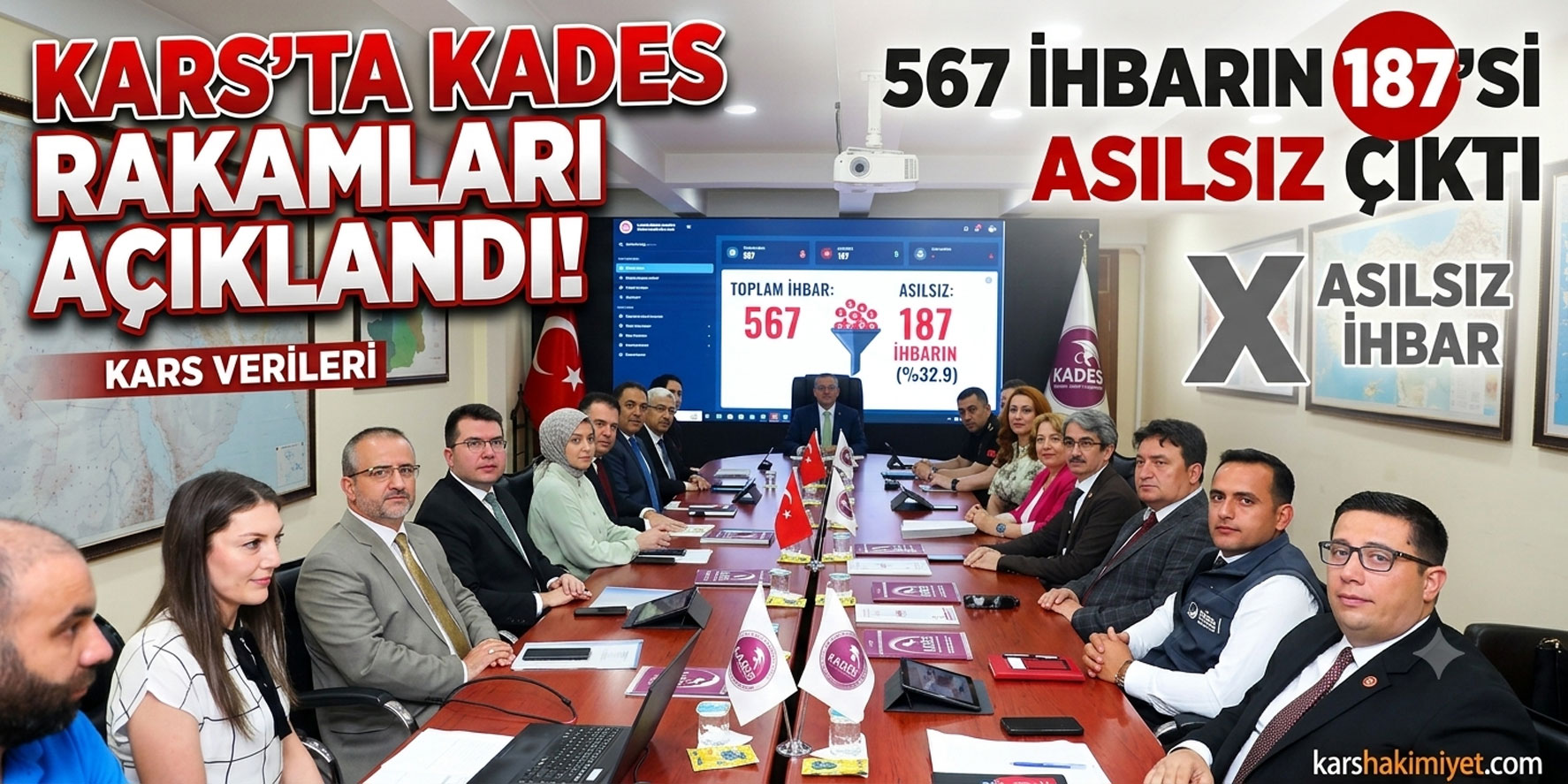 Kars’ta KADES Rakamları Açıklandı: 567 İhbarın 187’si Asılsız Çıktı