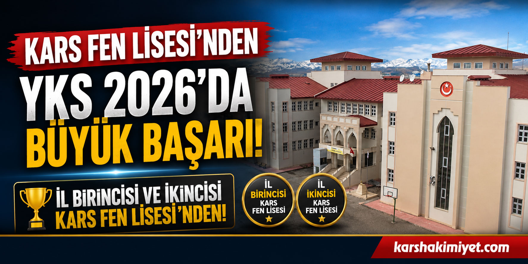 Kars Fen Lisesi’nden YKS 2026’da Büyük Başarı: İl Birincisi ve İkincisi Kars Fen Lisesi’nden!
