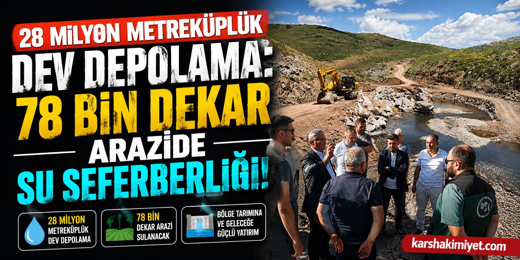 28 Milyon Metreküplük Dev Depolama: 78 Bin Dekar Arazide Su Seferberliği!