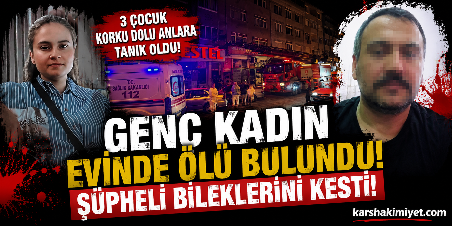 Genç Kadın Evinde Ölü Bulundu, Şüpheli Bileklerini Kesti