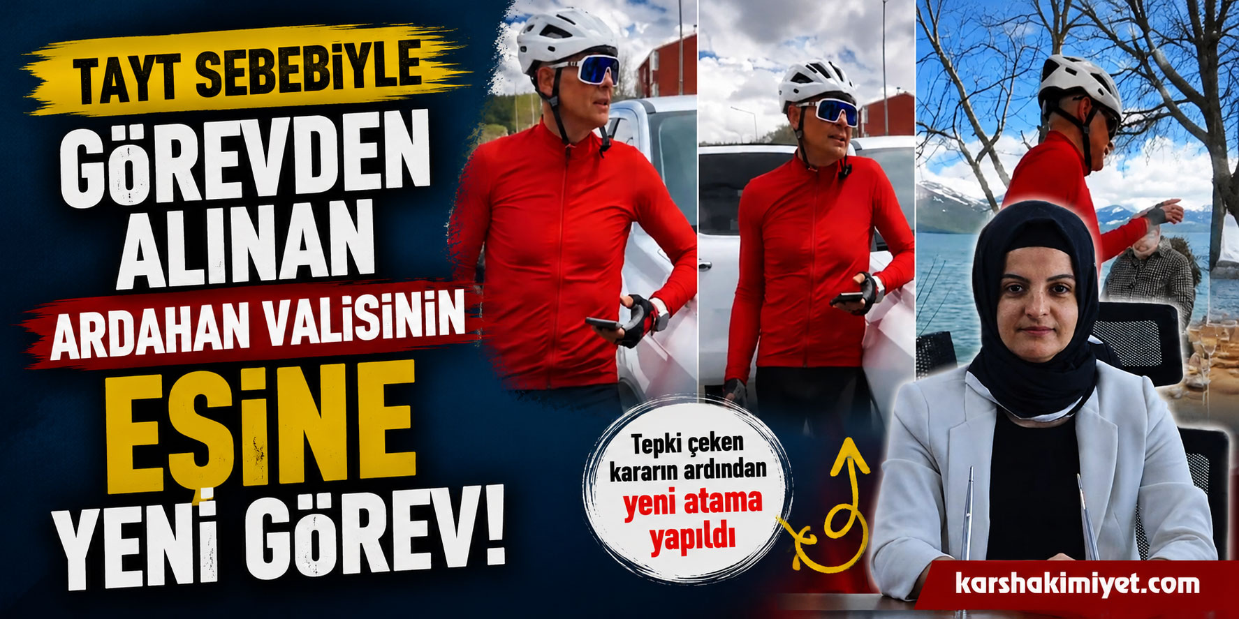 Tayt sebebiyle görevden alınan Ardahan Valisinin eşine yeni görev