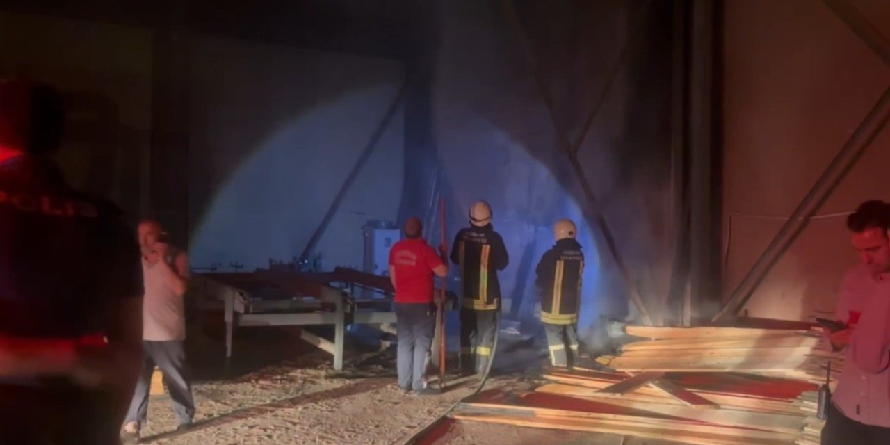 Erzincan’da kereste dükkânında yangın