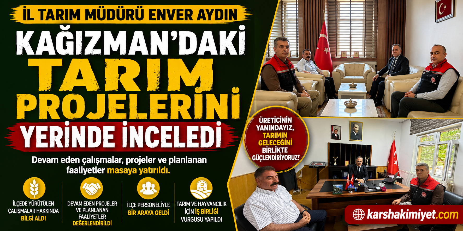 Enver Aydın, Kağızman'daki Tarım Projelerini Yerinde İnceledi