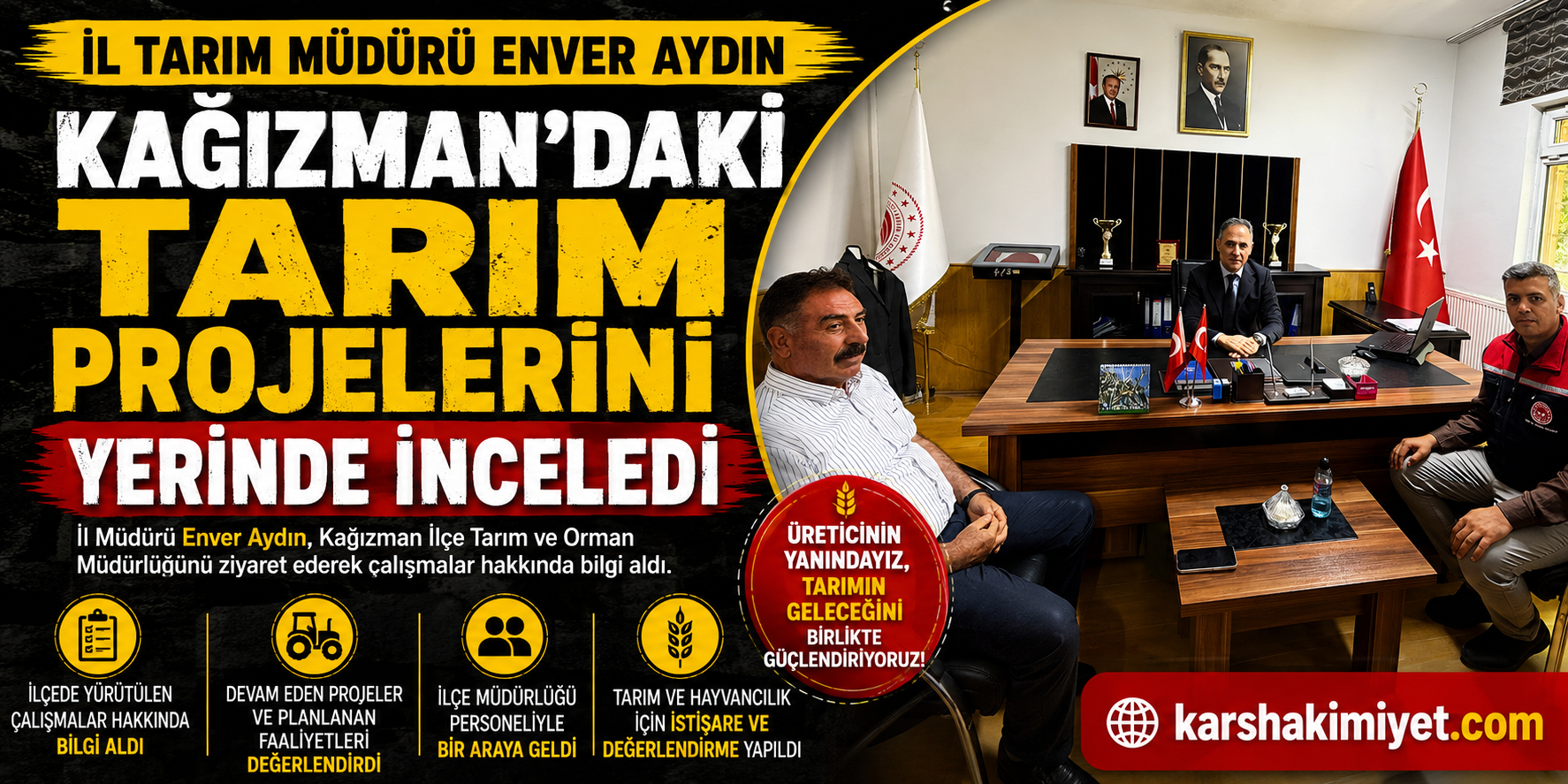 Enver Aydın, Kağızman'daki Tarım Projelerini Yerinde İnceledi