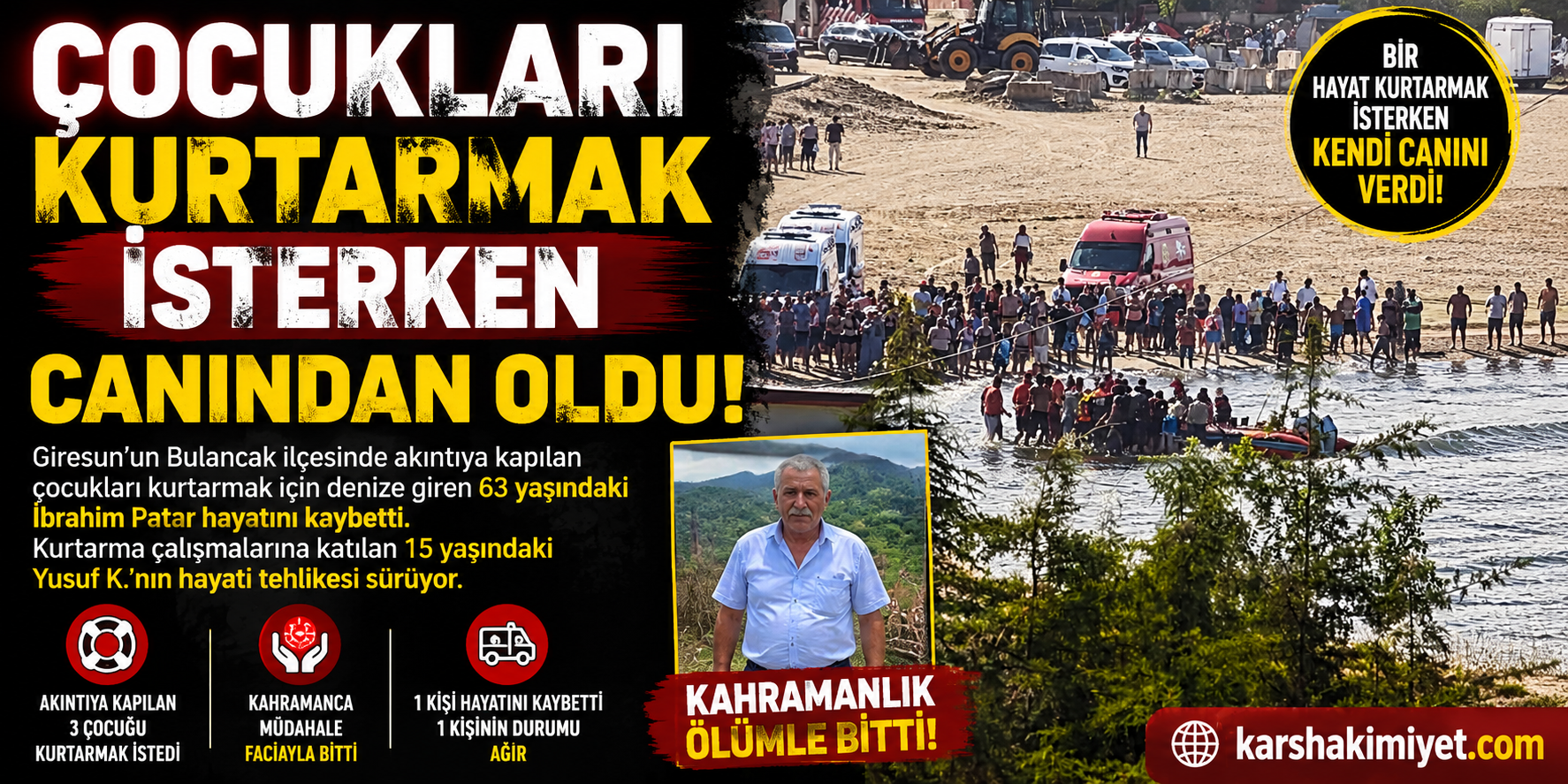 Çocukları Kurtarmak İsterken Canından Oldu