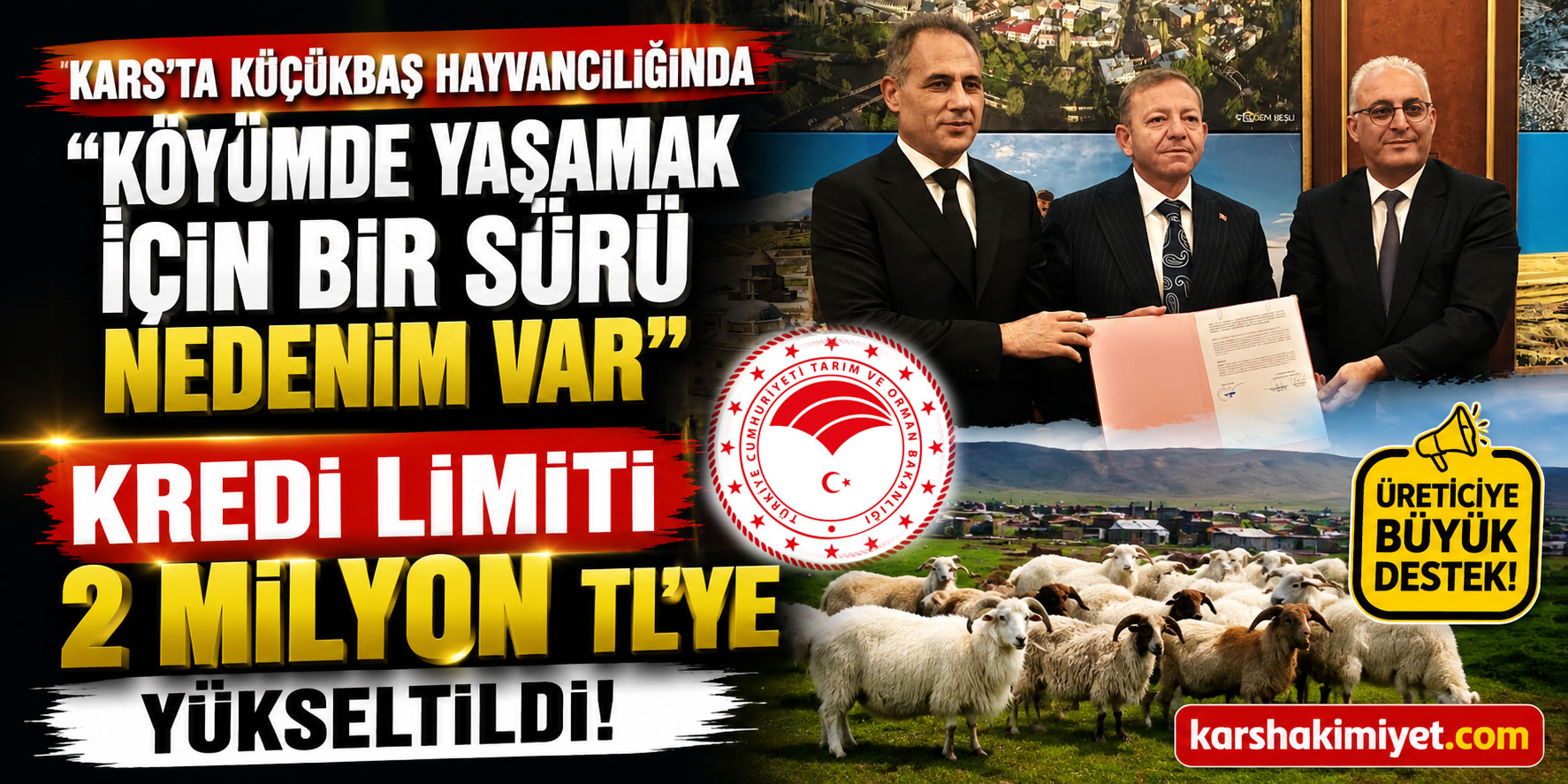 Kars'ta Küçükbaş Hayvancılığında "Köyümde Yaşamak İçin Bir Sürü Nedenim Var" Kredi Limiti 2 Milyon TL’ye Yükseltildi!