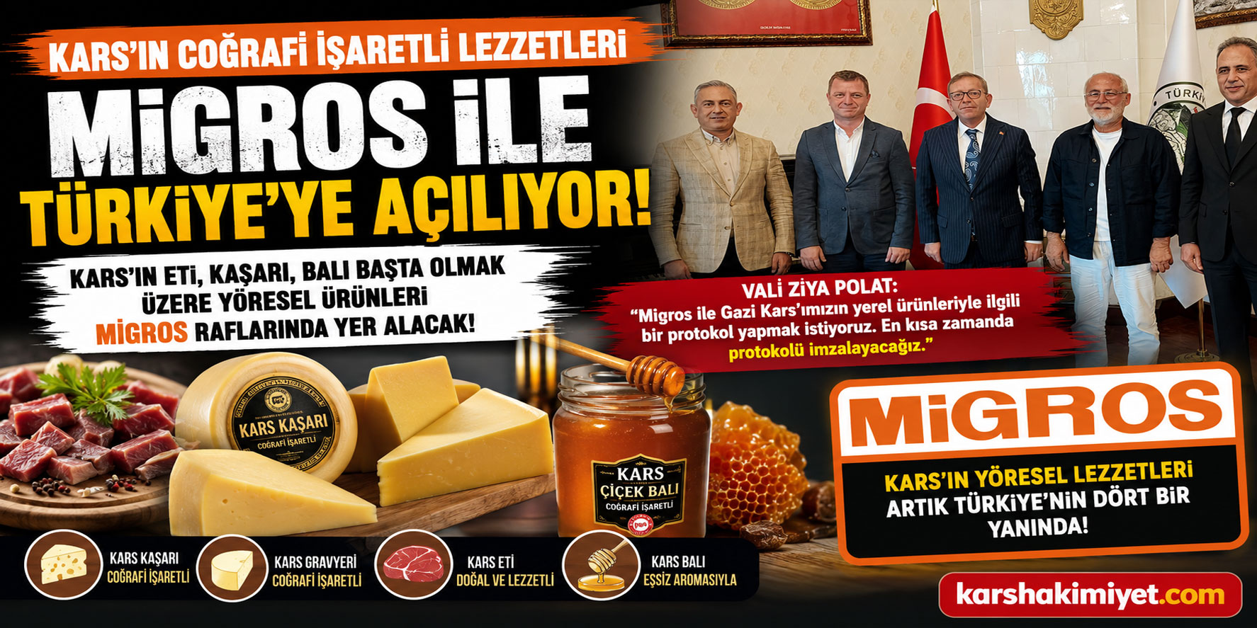 Kars’ın Coğrafi İşaretli Lezzetleri Migros İle Türkiye’ye Açılıyor