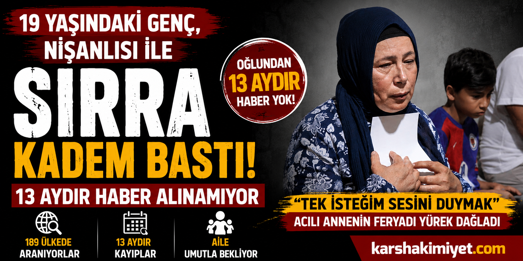 13 Aydır Kayıp Gençten Haber Yok: Aile Umutla Bekliyor