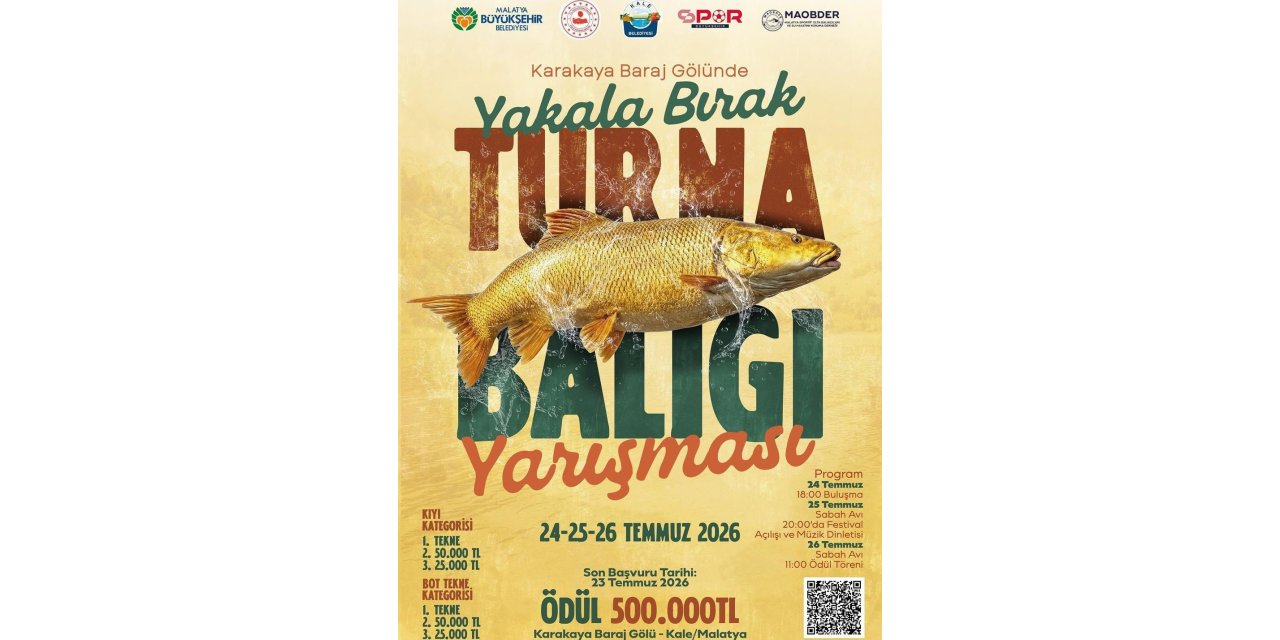 Ulusal Fırat Turna Balığı yarışması başlıyor