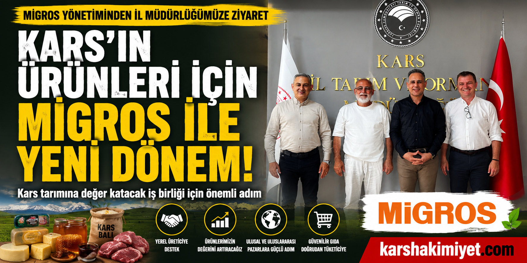 Kars'ın Ürünleri İçin Migros ile Yeni Dönem