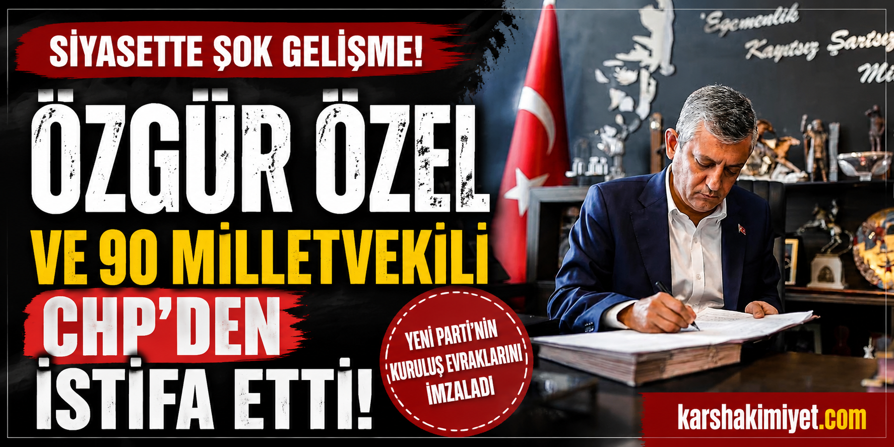 Özgür Özel ve 90 Milletvekili CHP'den İstifa Etti
