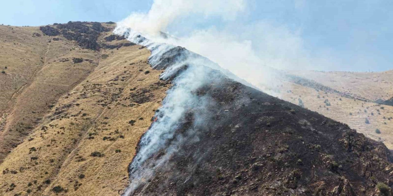Elazığ’da dağlık alanda çıkan yangında 1 şüpheli gözaltına alındı