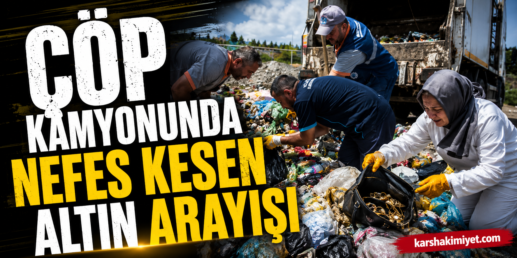 Çöp Kamyonunda Nefes Kesen Altın Arayışı