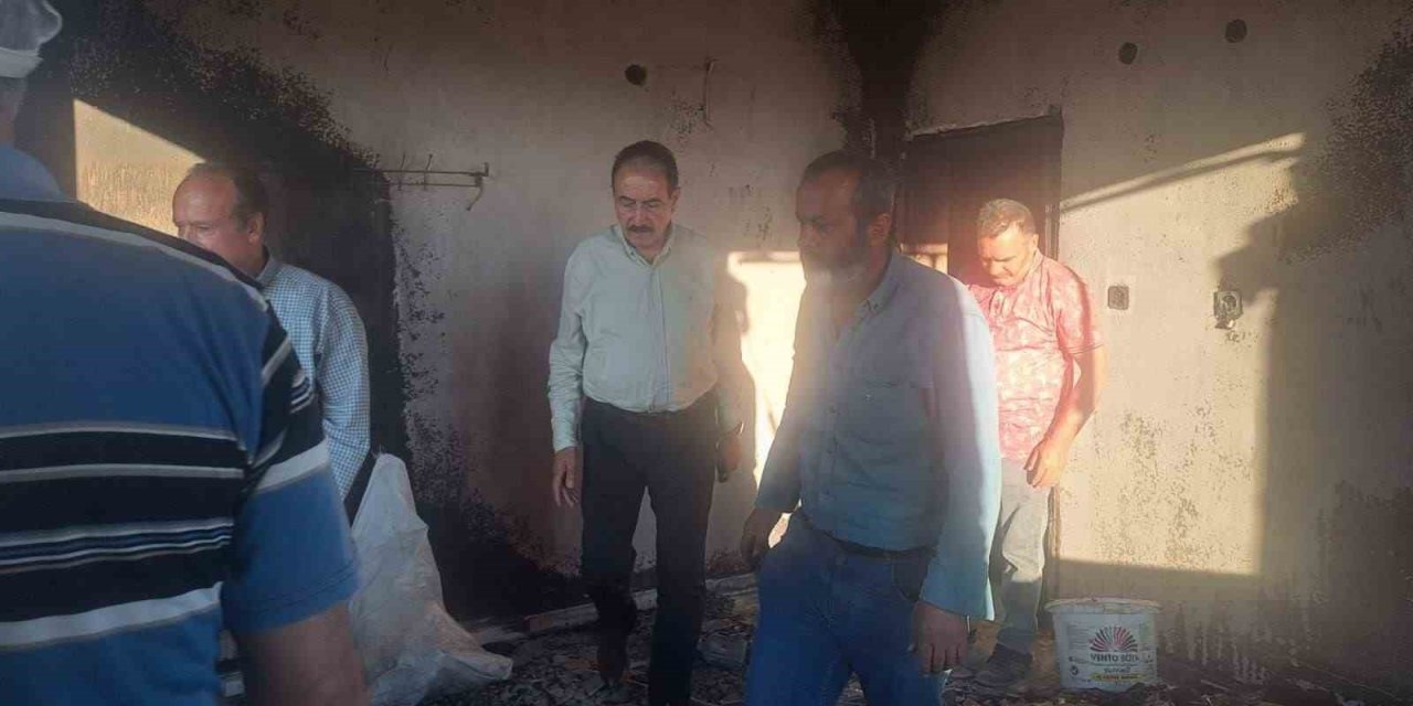 MESOB Başkanı Şevket Keskin’den yangınzede esnafa ziyaret