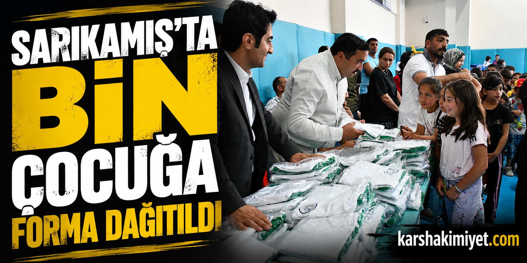 Sarıkamış’ta bin çocuğa forma dağıtıldı