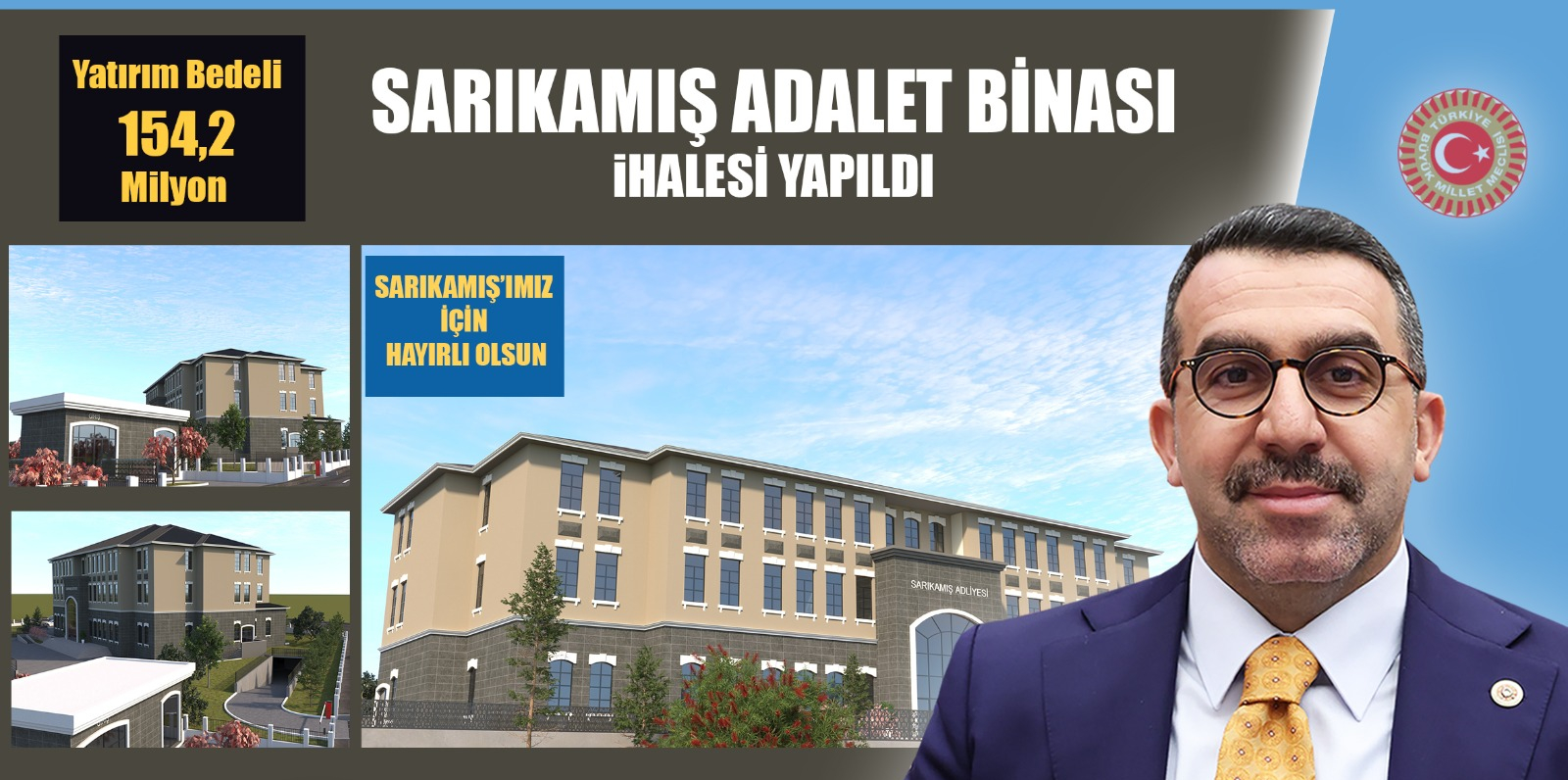 Sarıkamış'a 154,2 Milyon Liralık Yeni Adalet Binası