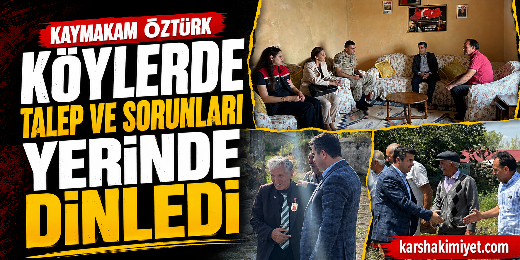 Kaymakam Öztürk Köylerde Talep ve Sorunları Yerinde Dinledi