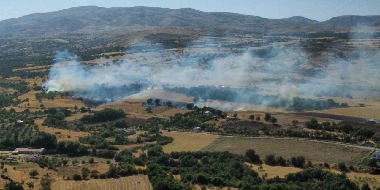 Elazığ’da anız ve bahçe yangını