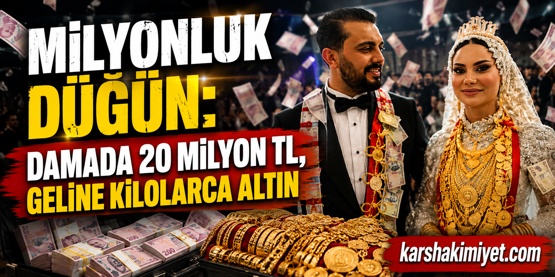 Milyonluk Düğün: Damada 20 Milyon TL, Geline Kilolarca Altın