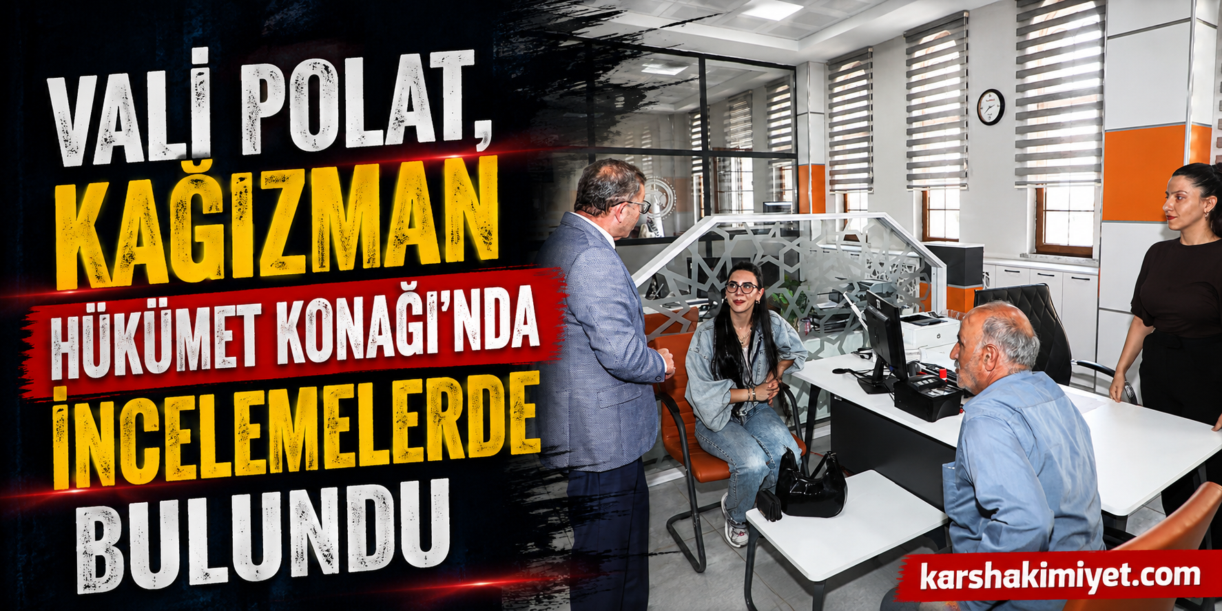 Vali Polat, Kağızman Hükümet Konağı'nda İncelemelerde Bulundu