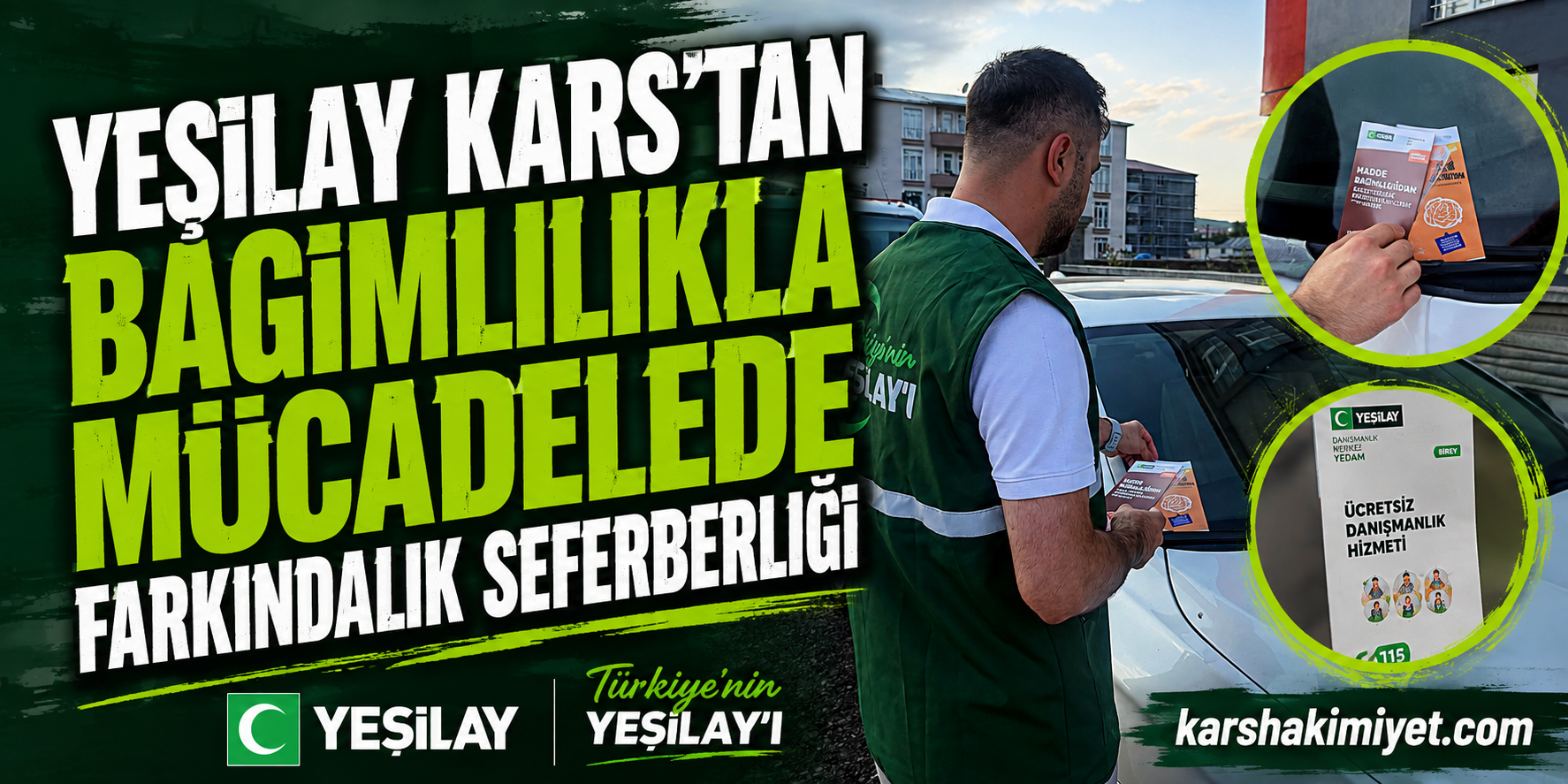 Yeşilay Kars'tan Bağımlılıkla Mücadelede Farkındalık Seferberliği