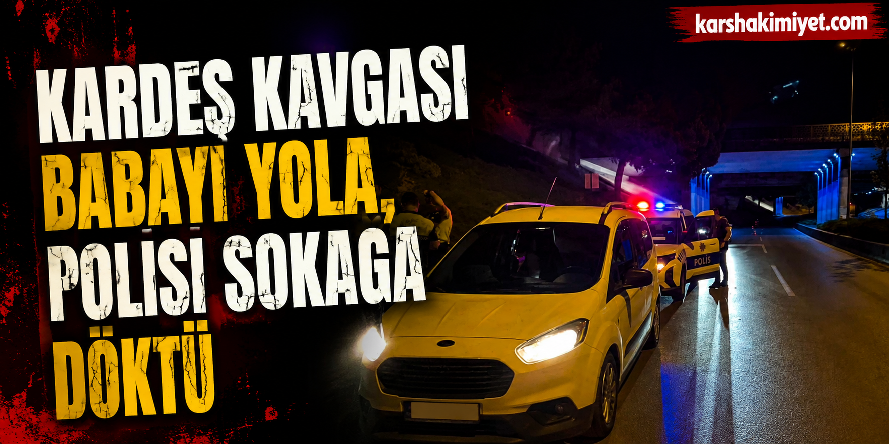 Kardeş kavgası babayı yola, polisi sokağa döktü